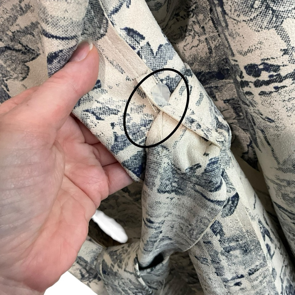 Solitaire For Anthropologie Trench Coat Size M Faux Suede Like Boho Belted - Picture 8 of 10